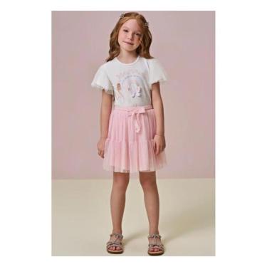Imagem de Saia Rosa com Tule e Laço Infanti, Rosa, 4
