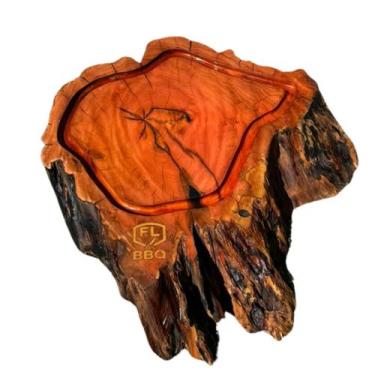 Imagem de Tabua Churrasco De Madeira Peroba Rosa Rustica Linha Premium - FLBBQ