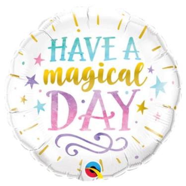 Imagem de Balão Foil 'Have a Magical Day' - 18" (46cm) - QUALATEX