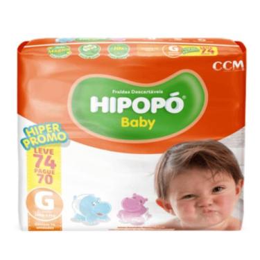 Imagem de Fralda Descartavel Hipopo Pacotao P94 M84 G74 XG64 XXG54, M