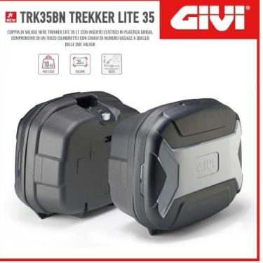Imagem de Bau Lateral (par) Givi Trk35bnpack2 Preto E Cinza 35 Litros