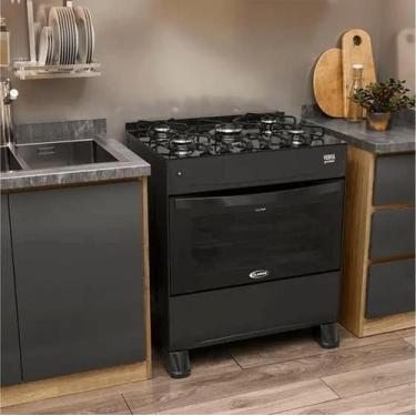Imagem de Fogão de gas verita gourmet 5 bocas - preto - Clarice, Preto, Bivolt