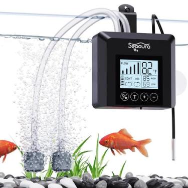 Imagem de Bomba de ar portátil SEAOURA USB Recarregável Silenciosa 2.5W