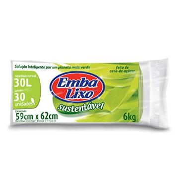 Imagem de Embalixo Saco de Lixo Verde Sustentável 30 Litros - 30 Unidades