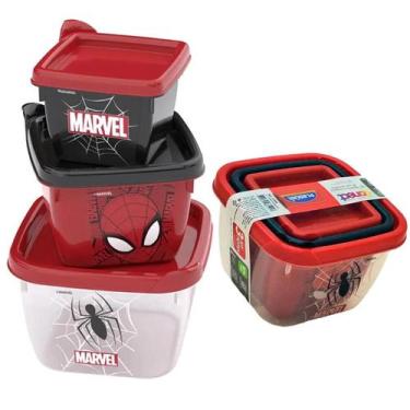Imagem de Cj 3 potes conect homem aranha - PLASUTIL