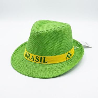 Imagem de 6UN Chapéu Malandrinho Brasil Verde Palha Copa 2026 Festa - Senhor Pre