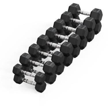 Imagem de Kit Halteres Sextavado pares 2,5 a 20kg - D1Fitness