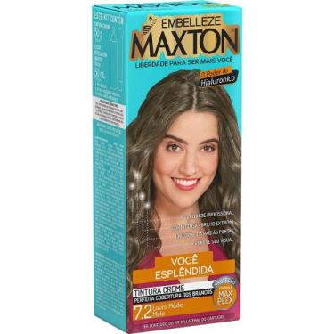 Imagem de Tinta de Cabelo Maxton Linda e Esplêndida Louro Médio Mate 7.2