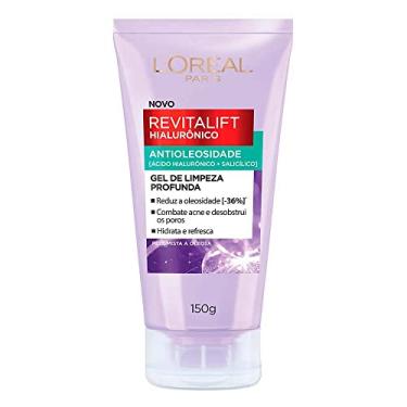 Imagem de L'Oréal Paris Revitalift Hialurônico Gel de Limpeza Facial Antioleosidade com Ácido Hialurônico e Salicílico Limpeza Profunda e Controle de Oleosidade 150g