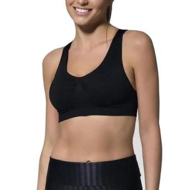 Imagem de Top feminino nadador sem costura selene sport tamanho:pcor:preto, P, P