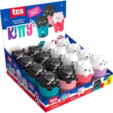 Imagem de Apontador com Deposito Decor. TRIS KITTY 2EM1 C/BORRACH.4MOD - Summit