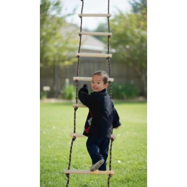 Imagem de Escada de Corda Infantil Madeira - Congratulations Store