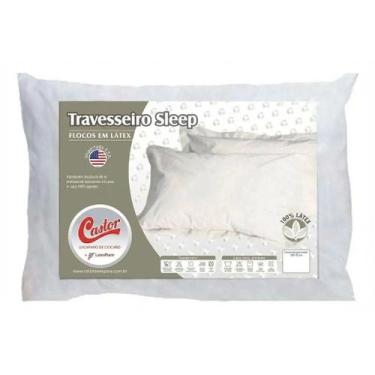 Imagem de Travesseiro Látex Sleep Flocos p/Fronha 50x70 (65x45x15) - Castor