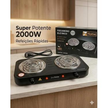 Imagem de Fogão fogareiro cook top elétrico 2 bocas 2.000 w 110v portátil - Seve
