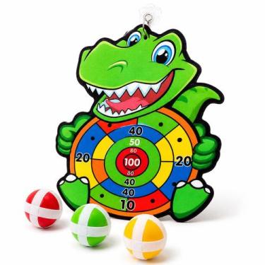 Imagem de Tiro Ao Alvo Infantil Jacaré Com 3 Bolinhas Aderentes Brinquedo Coorde