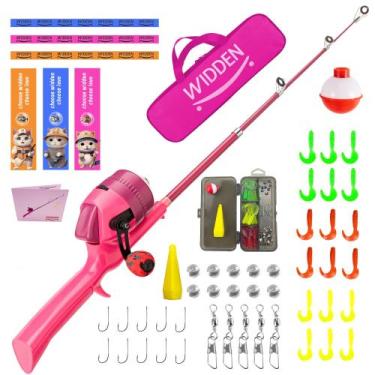 Imagem de Kit de vara de pesca telescópica infantil WIDDEN com molinete