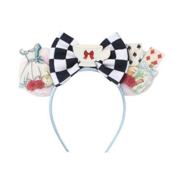 Imagem de Tiara De Orelhas De Rato Para Mulheres Com Lantejoulas E Laço, Acessór