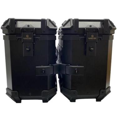 Imagem de Par Bau Bauleto Universal Lateral Moto 36 Litros Alumínio - Navetec, T