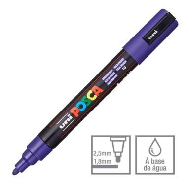 Imagem de Caneta Posca Marcador PC-5M Azul Prussiano 10 Uni-Ball - Uni Ball