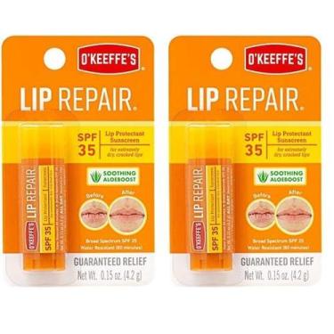 Imagem de Bálsamo labial O'Keeffe's Lip Repair SPF 35 Stick, pacote com 2