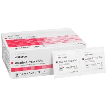 Imagem de Almofadas de álcool para preparação McKesson 200 unidades, estéril, ta