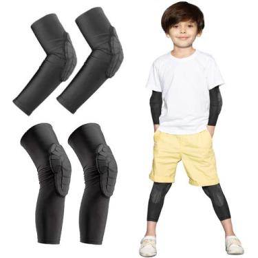 Imagem de Joelheira Luwint Grande Preta  Conjunto de Cotoveleira e Joelheira