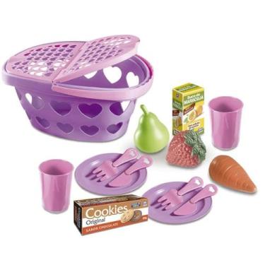 Imagem de Cestinha de Piquenique Infantil Brinquedo com Acessórios - ZUCA TOYS