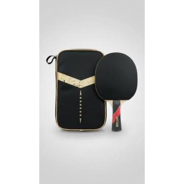 Imagem de Raquete Ping Pong Fibra Carbono Profissional C/ Capa - Congratulations