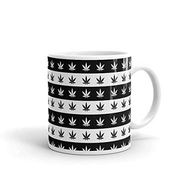 Imagem de Caneca de presente com a bandeira americana de maconha de maconha 420 Stoner