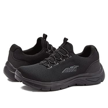 Imagem de Avia Junction Women s Slip On Sneakers - Comfortable, Breathable No Laces Shoes for Women - Black/Dark Grey/Silver Grey, 7.5 Medium