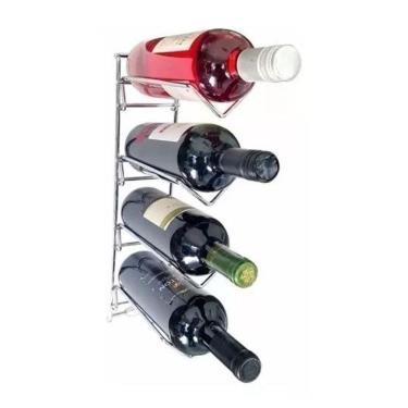 Imagem de Adega Aramada Cromada Suporte Garrafas Vinho