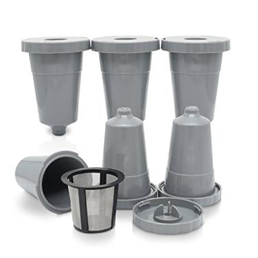 Imagem de Filtro de café reutilizável de 6 pacotes para cervejarias Keurig 1.0 Fit B30 B40 B50 B60 B70 Series, cápsulas de filtro de cápsula de café recarregáveis de xícara única