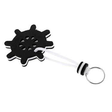 Imagem de Simhoa Chaveiro de vela náutica para iate náutico com espuma flutuante - preto, 7 cm