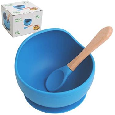 Imagem de PRATINHO BOWL DE SILICONE INFANTIL AZUL 6M+ - TURMINHA GUARÁ