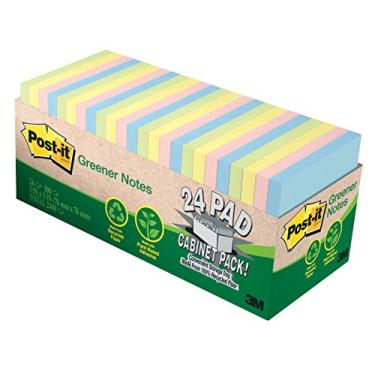 Imagem de Pastilhas recicladas originais Post-it Greener Notes em pacotes de armários