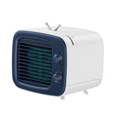 Imagem de ISOBU LILIANG- - Resfriadores Evaporativos 2 em 1 Umidificador de ar condicionado de mesa portátil silencioso ventilador USB Mini 3 velocidades Air Cooler para home office (Cor: Azul) (Cor: Azul) BMZDLFJ-1 (Cor: Azul)