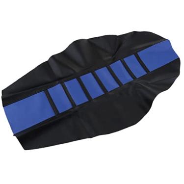 Imagem de Baoblaze Universal Gripper Soft Motor Seat Cover Rib Skin Leather Dirt Bike - Azul