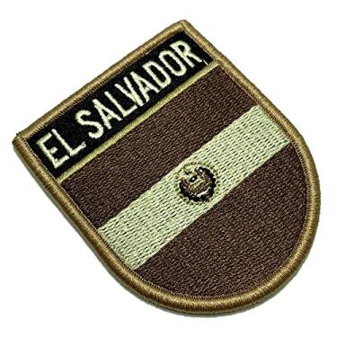 Imagem de BP0203EV04 Bandeira El Salvador Patch Bordado Fecho Contato