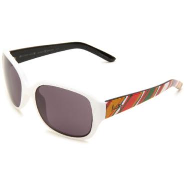 Imagem de Lucky OCEANA Óculos de sol feminino retangular, Armação branca/lente cinza, One Size