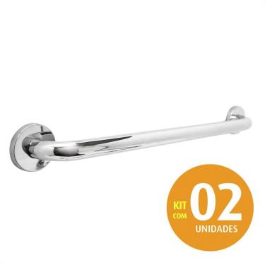 Imagem de Barra De Apoio Tubular Inox Polido Diâmetro 1.1/4 60cm  02un