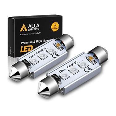 Imagem de Lâmpadas de LED Alla Lighting CANBUS 211-2 578 10000K Azul Super Brilhante 41 mm 42 mm Festoon 3030 SMD 212-2 569 6413 Interior Mapa Dome Tronco Cortesia Etiqueta Luzes