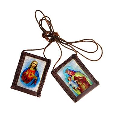 Imagem de Escapulário Tradicional De Pano Tecido Grande Nossa Senhora Aparecida Nossa Senhora do Carmo 36cm (Nossa Senhora do Carmo)