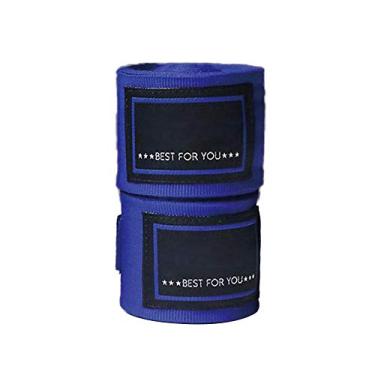 Imagem de Fansipro 5M Bandagem de boxe unissex alça envoltório manual MMA Sanda Taekwondo Fitness Training, 197 x 2 (polegadas), azul