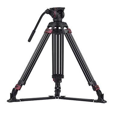 Imagem de DOYING MTT609A Fotografia Profissional 3 Secções tripé liga de alumínio com 360 ° Panorama Fluido Hidráulico bacia cabeça Max. Altura 15 kg Capacidade de 170 centímetros / 5,6 pés de carga para