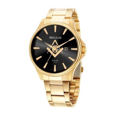 Imagem de Relógio Seculus Masculino Maçonaria 44116GPSVDA2