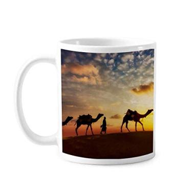 Imagem de All the Way to the Silk Road Camel Desert Caneca cerâmica xícara de café porcelana louça