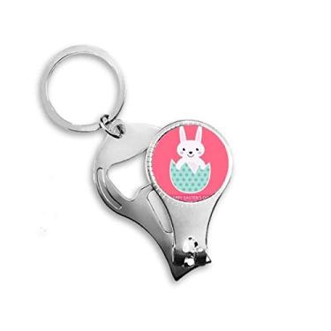 Imagem de Feliz Dia da Páscoa Ovo Coelhinho Ilustração Alicate de Unha Chaveiro Abridor de Garrafas Cortador