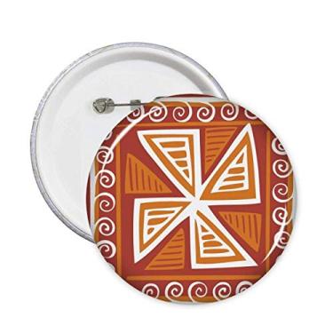 Imagem de Totems México Brown Windmill Alfinetes de Civilização Antiga Emblema Botão Decoração Acessório 5 peças