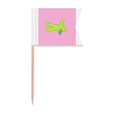 Imagem de Braços fantoche dobrados torcidos Art Deco Presente Fashion Palito Bandeiras Marcação para Bolo Festa Prato de Queijo