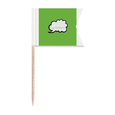 Imagem de Marcação de palito de dente Daily Language Chat Congratulations Hope, Marcação de rotulagem para Bolo de Festa, Prato de Queijo